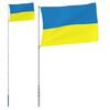 vidaXL Drapeau de l'Ukraine et m&acirc;t 5,55 m aluminium