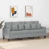 vidaXL Canap&eacute; &agrave; 3 places Gris clair 180 cm Tissu