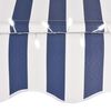 vidaXL Auvent manuel r&eacute;tractable avec LED 300 cm Bleu et blanc