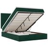 vidaXL Cadre de lit ottoman avec matelas vert fonc&eacute; 140x190 cm velours