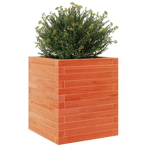 vidaXL Jardini&egrave;re cire marron 40x40x46 cm bois de pin massif