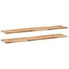 vidaXL &Eacute;tag&egrave;res flottantes 2 pcs 120x30x2 cm acacia massif &agrave; l'huile
