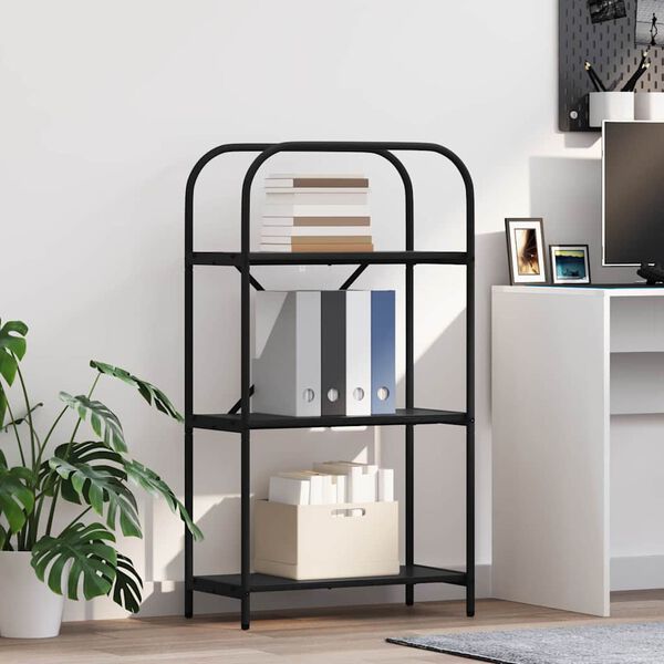 vidaXL &Eacute;tag&egrave;re Ch&ecirc;ne noir 60 x 30 x 109 cm Bois d'ing&eacute;nierie