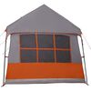 vidaXL Tente familiale avec toit Gris et orange 622 x 295 x 238 cm