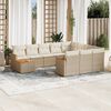 vidaXL Salon de jardin 11 pcs avec coussins beige r&eacute;sine tress&eacute;e