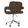 vidaXL Chaises &agrave; manger pivotantes lot de 4 marron similicuir
