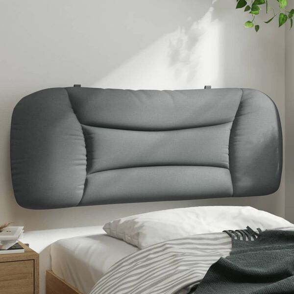 vidaXL Coussin de t&ecirc;te de lit Hvar gris clair 100 cm tissu