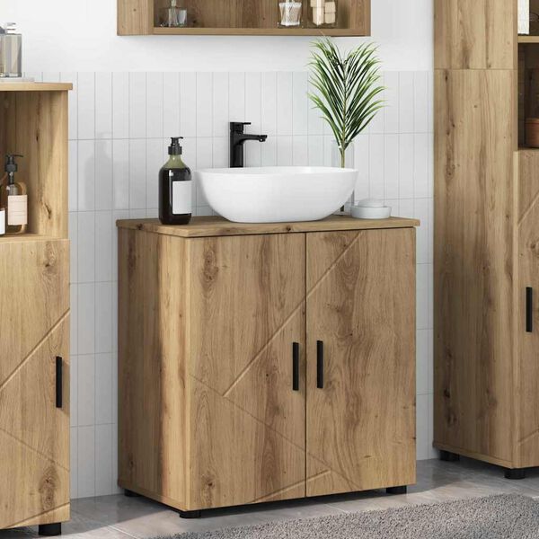 vidaXL Cabinet de salle de bain Ch&ecirc;ne artisanal 61 x 35 x 64 cm