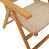 vidaXL Chaises inclinables de jardin lot de 8 beige rotin bois massif