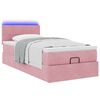 vidaXL Cadre de lit ottoman avec matelas rose 90x190 cm velours