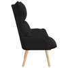 vidaXL fauteuil Noir 69 x 74 x 93 cm Tissu et Contreplaqu&eacute;