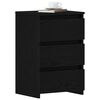 vidaXL Cabinet de chevet 2 pcs Ch&ecirc;ne noir 40 x 35 x 62,5 cm