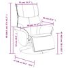 vidaXL Fauteuil inclinable avec repose-pieds gris similicuir