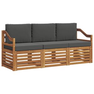 vidaXL Ensembles de canap&eacute;s 3 pc Naturel et Anthracite