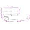 vidaXL Cadre de lit sans matelas cr&egrave;me 200x200 cm similicuir