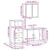vidaXL Ensemble de meubles de salle de bain 3 pcs Ch&ecirc;ne marron