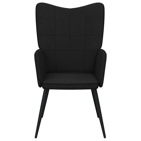 vidaXL Chaise de relaxation Noir Tissu