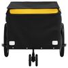 vidaXL Remorque de v&eacute;lo noir et jaune 30 kg fer