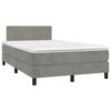 vidaXL Sommier &agrave; lattes de lit et matelas gris clair 120x190cm velours