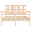 vidaXL Cadre de lit sans matelas 140x190 cm bois massif