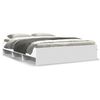 vidaXL Cadre de lit sans matelas blanc 150x200 cm bois d'ing&eacute;nierie