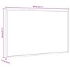 vidaXL Tableau blanc magn&eacute;tique avec cadre en pin massif 80 x 55 cm