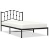 vidaXL Cadre de lit m&eacute;tal sans matelas avec t&ecirc;te de lit noir 107x203cm