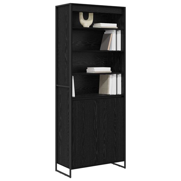 vidaXL Armoires Hautes 2 pcs Ch&ecirc;ne noir 79 x 36 x 200 cm