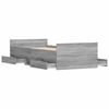 vidaXL Cadre de lit sans matelas sonoma gris 90x200 cm