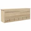 vidaXL Porte-manteau mural avec &eacute;tag&egrave;re Ch&ecirc;ne Sonoma 80 x 20 x 30 cm