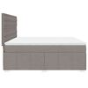 vidaXL Sommier &agrave; lattes de lit avec matelas Taupe 180x200 cm Tissu