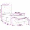 vidaXL Lit &agrave; ressorts avec matelas Cr&egrave;me 80 x 200 cm tissu