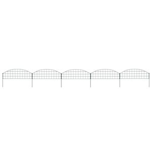 vidaXL Ensemble de cl&ocirc;ture de jardin arqu&eacute;e 77,3x26 cm vert