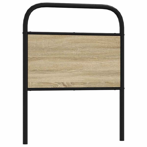 vidaXL T&ecirc;te de lit de remplacement ch&ecirc;ne sonoma 80 cm acier et bois d'ing&eacute;nierie