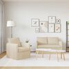 vidaXL Canap&eacute; 120cm 2 pcs Cr&egrave;me M&eacute;tал