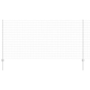 vidaXL Cl&ocirc;ture Euro avec poteau 10 x 1,2 m Acier galvanis&eacute; Argent&eacute;