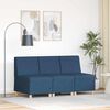 vidaXL Unit&eacute; de Sofa Modulaire Sans Accoudoirs 3 pcs Bleu