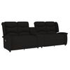 vidaXL Fauteuil de massage inclinable et porte-gobelet 4 places noir