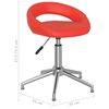 vidaXL Chaises &agrave; manger pivotantes lot de 2 rouge similicuir