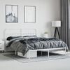 vidaXL Cadre de lit m&eacute;tal sans matelas et t&ecirc;te de lit blanc 180x200 cm