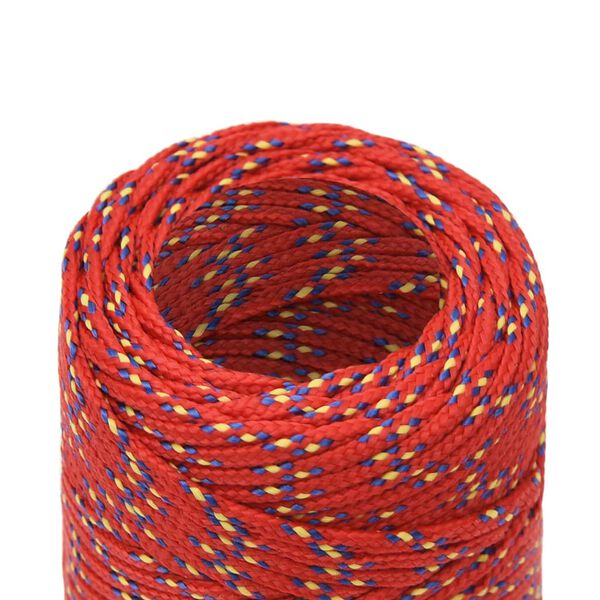 vidaXL Corde de bateau Rouge 2 mm 500 m Polypropyl&egrave;ne