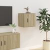 vidaXL Meuble TV mural Ch&ecirc;ne sonoma 40x34,5x40 cm