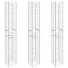 vidaXL Paniers de gabion 3 pcs Acier galvanis&eacute; 25x25x197 cm