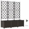 vidaXL Cache-pot de jardin 3 pc Marron 120 x 40 x 142 cm PP