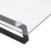 vidaXL Support de moniteur noir 100x20x8 cm verre tremp&eacute; et m&eacute;tal