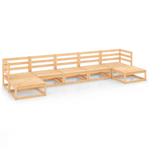 vidaXL Salon de jardin 7 pcs Bois de pin massif