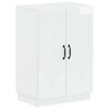 vidaXL Cabinet &agrave; chaussures HOORN 59,5 x 39,5 x 87 cm Blanc brillant
