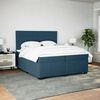 vidaXL Sommier &agrave; lattes de lit et matelas Bleu 200x200 cm velours