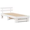 vidaXL Cadre de lit avec t&ecirc;te de lit Blanc 75 x 190 cm Pin massif