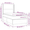 vidaXL Sommier &agrave; lattes de lit matelas et LED Rose 90x200 cm Velours
